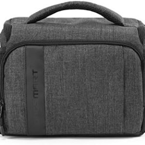BAGSMART Camera Bag Padded Camera Shoulder Bag for Photographers, Waterproof Camera Bags & Cases with Rain Cover for SLR DSLR, Lenses, Accessories, Grey